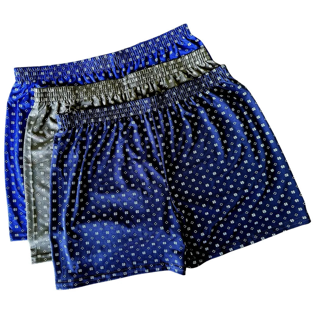 Kit 3 Samba Canção Pijama Estampado/Liso Masculino Short Dormir